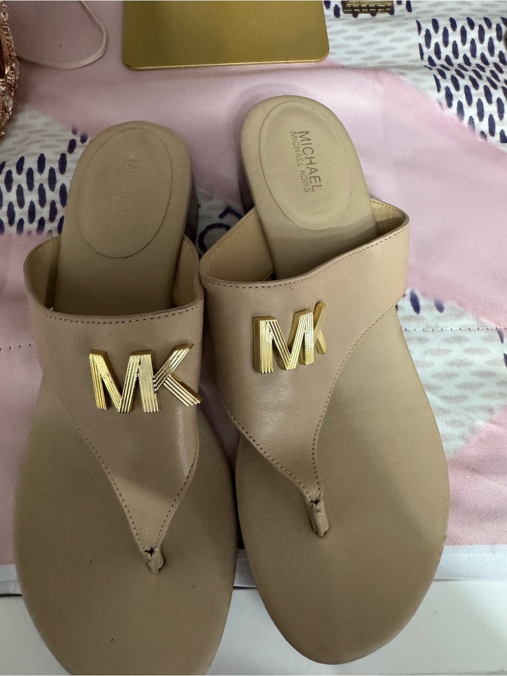 Michael Kors Women’s Tan MK  Sandals